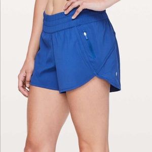 lululemon royal blue tracker shorts 4”